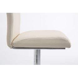 Set di 2 sgabelli da bar Cologne, similpelle, cromato, crema