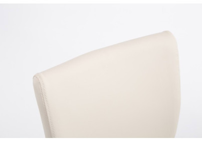 Set di 2 sgabelli da bar Cologne, similpelle, cromato, crema