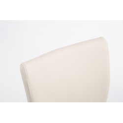 Set di 2 sgabelli da bar Cologne, similpelle, cromato, crema