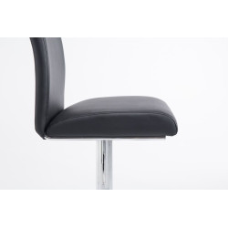 Ensemble de 2 tabourets de bar Cologne, similicuir, chrome noir