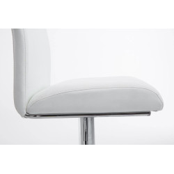 Set di 2 sgabelli da bar Cologne, similpelle, cromo, bianco