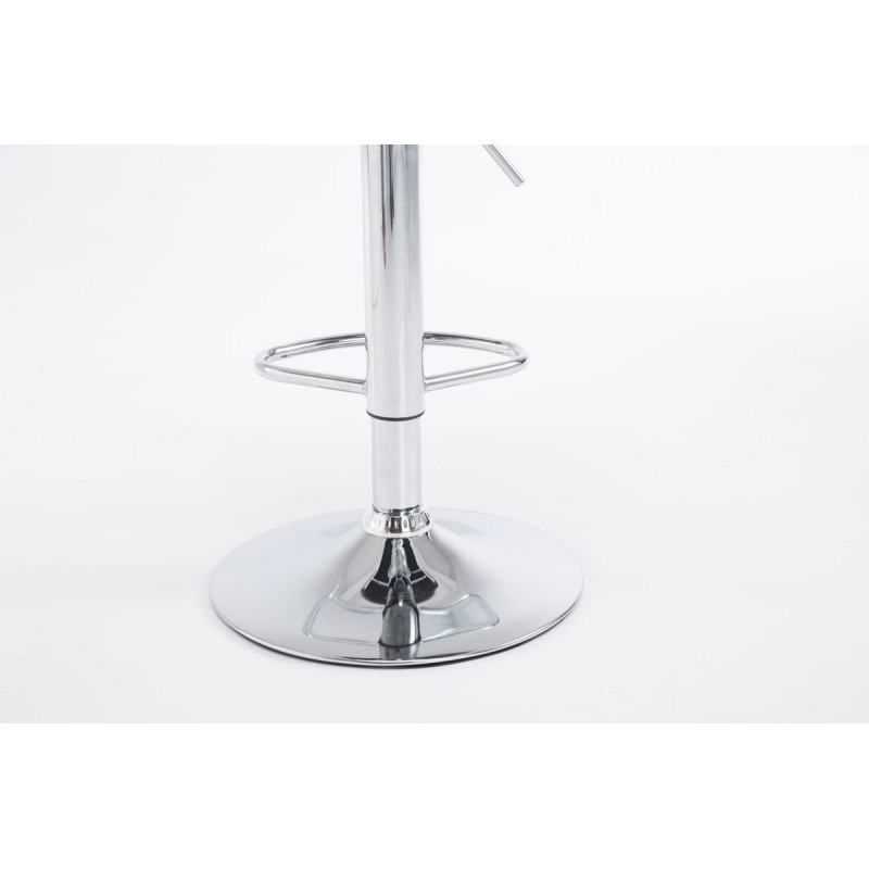Ensemble de 2 tabourets de bar Cologne, similicuir, chrome blanc