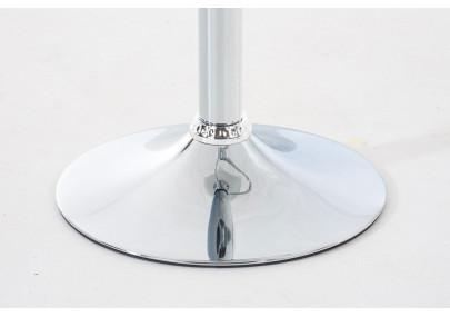 Set di 2 sgabelli da bar Hoover, plastica, cromati, bianchi