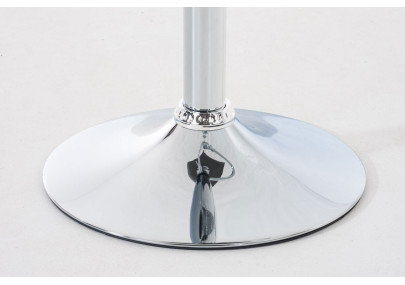 Set di 2 sgabelli da bar Hoover, plastica, grigio cromato