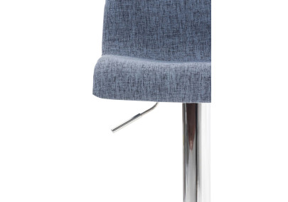 Set di 2 sgabelli da bar Hoover, tessuto, cromato, blu