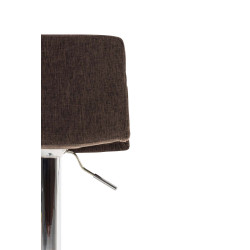 Set di 2 sgabelli da bar Hoover, tessuto, marrone cromato