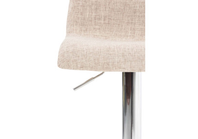 Conjunto de 2 banquetas de bar Hoover, em tecido, cromado e creme.