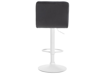 Lot de 2 tabourets de bar Pérou velours blanc noir