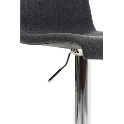 Ensemble de 2 tabourets de bar Hoover, tissu, chrome gris foncé