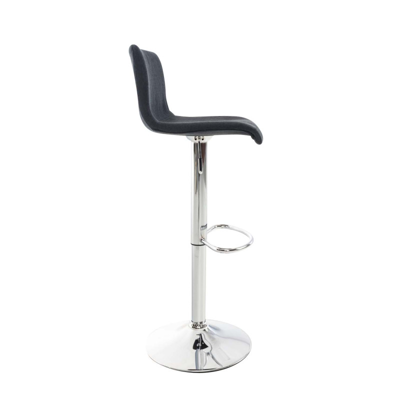 Ensemble de 2 tabourets de bar Hoover, tissu, chrome noir
