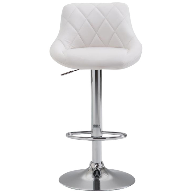 Set 2 sgabelli da bar Lazio in similpelle C bianco