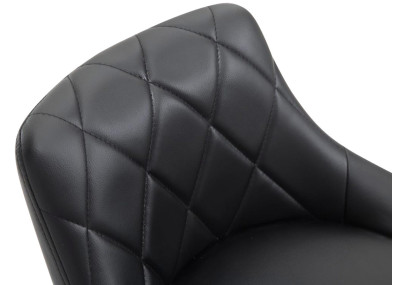 Lot de 2 tabourets de bar Lazio en similicuir noir.