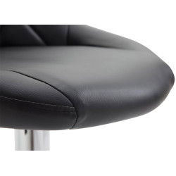 Set 2 sgabelli da bar Lazio in similpelle C nero