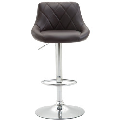 Ensemble de 2 tabourets de bar Lazio en similicuir marron C