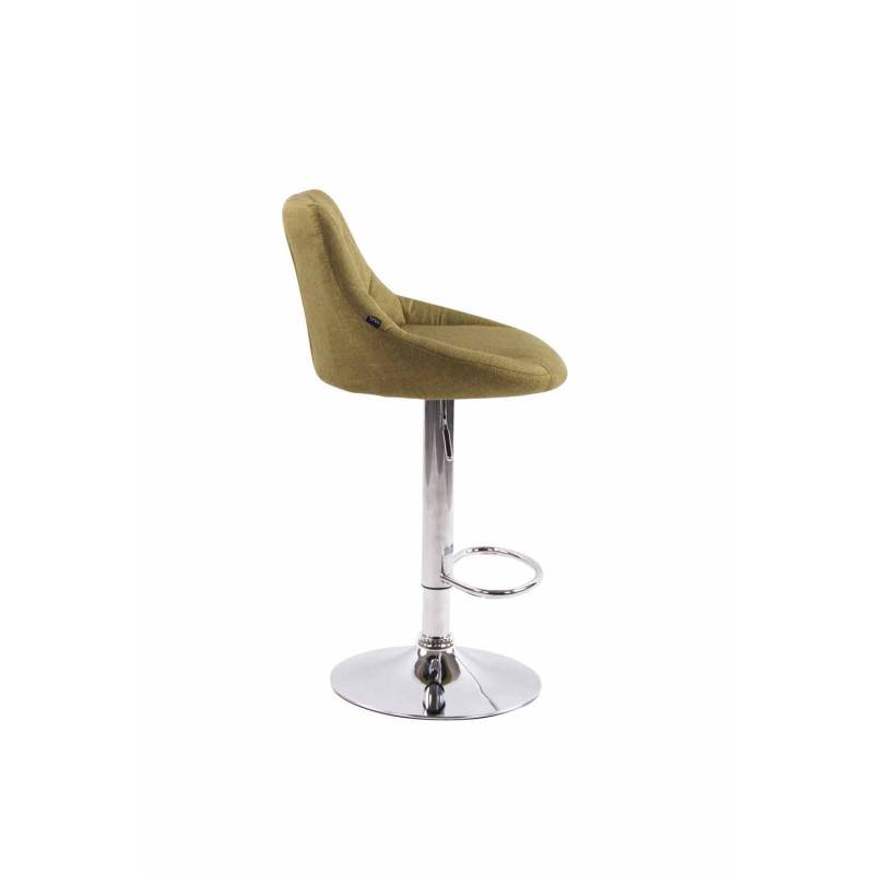 Lot de 2 tabourets de bar Lazio en tissu vert C