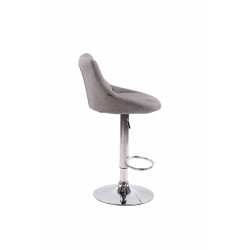Lot de 2 tabourets de bar en tissu Lazio gris C