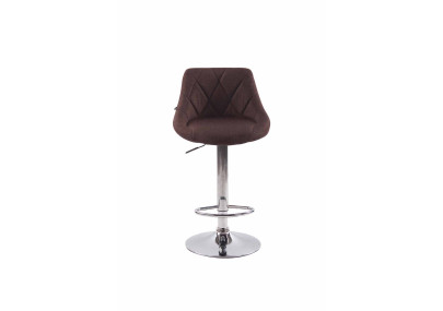 Ensemble de 2 tabourets de bar en tissu Lazio marron C
