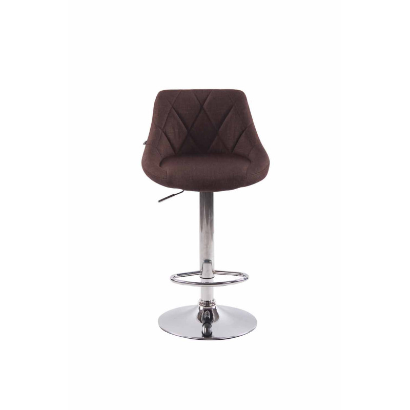 Ensemble de 2 tabourets de bar en tissu Lazio C brun
