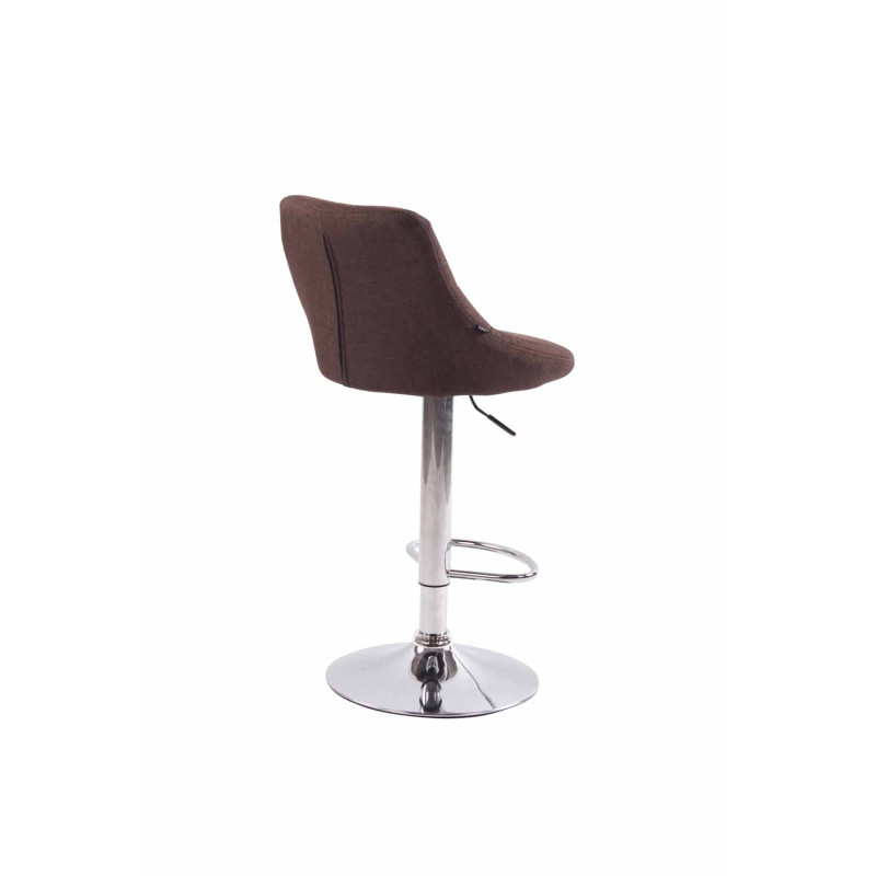Ensemble de 2 tabourets de bar en tissu Lazio marron C