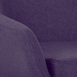 Juego de 2 taburetes de bar Grant, tapizados en tela morada.