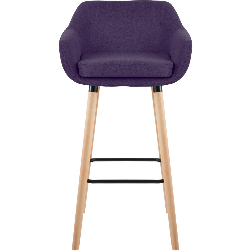 Ensemble de 2 tabourets de bar Grant en tissu violet