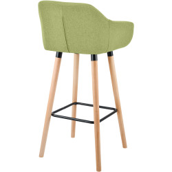 Ensemble de 2 tabourets de bar Grant, tissu vert clair