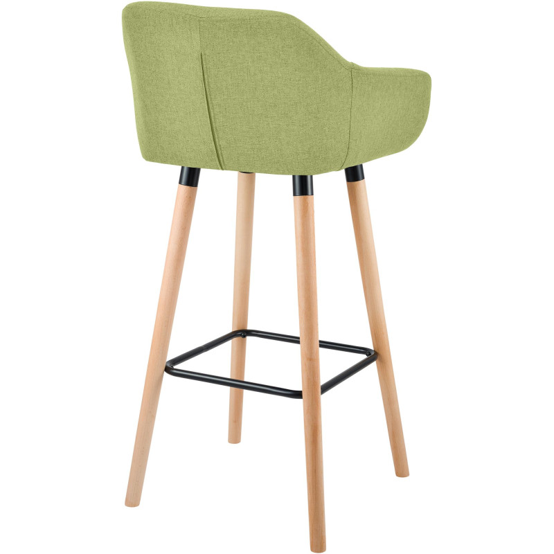Ensemble de 2 tabourets de bar Grant, tissu vert clair