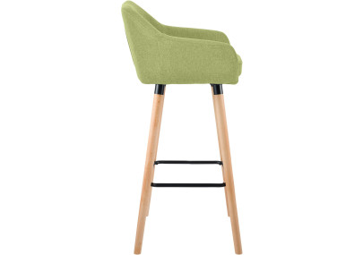 Set di 2 sgabelli da bar Grant, tessuto verde chiaro