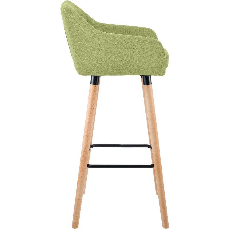 Ensemble de 2 tabourets de bar Grant, tissu vert clair