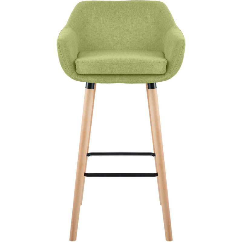Ensemble de 2 tabourets de bar Grant, tissu vert clair