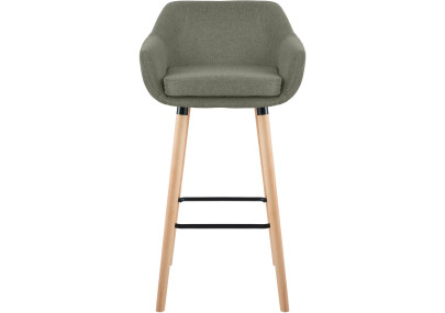 Ensemble de 2 tabourets de bar Grant, tissu gris clair