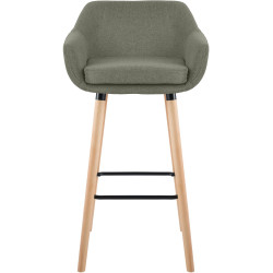 Ensemble de 2 tabourets de bar Grant, tissu gris clair