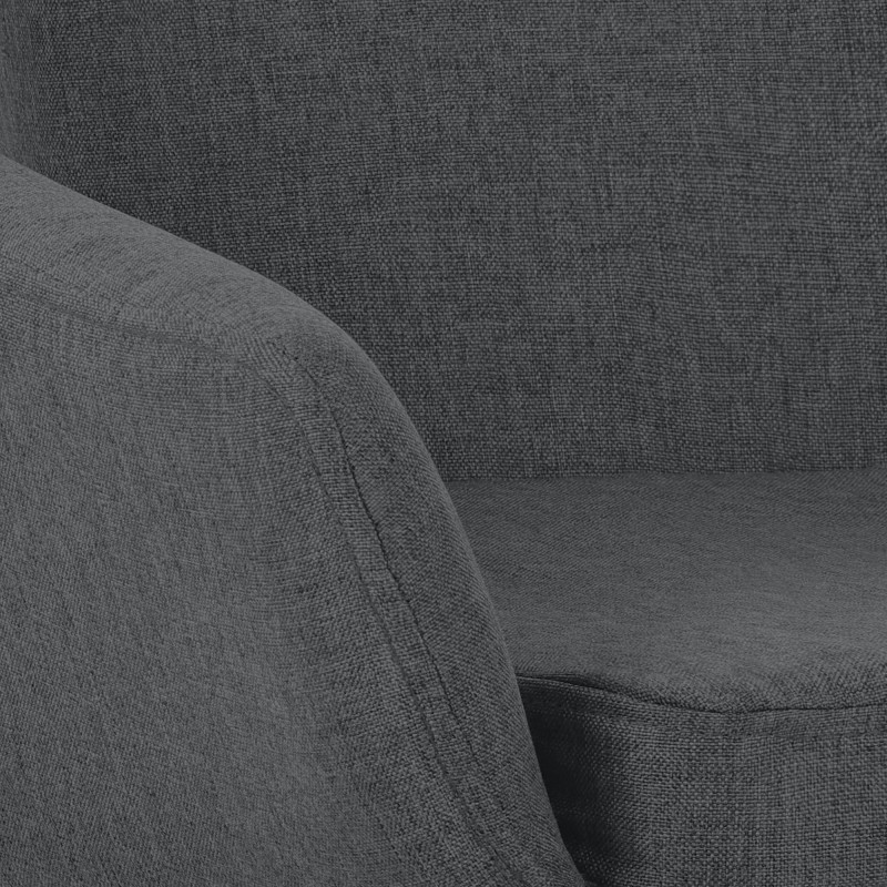 Set di 2 sgabelli da bar Grant, tessuto, grigio scuro