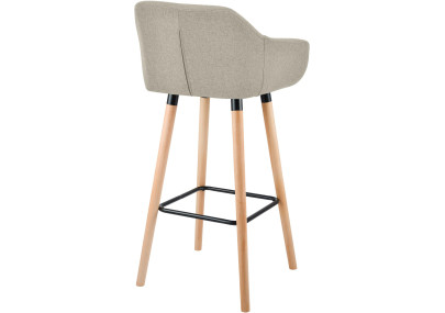 Ensemble de 2 tabourets de bar Grant, tissu crème