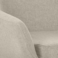 Ensemble de 2 tabourets de bar Grant en tissu crème