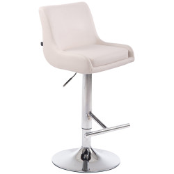 Sgabello da bar Club in similpelle C bianco