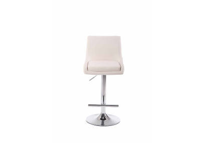 Tabouret de bar Club en similicuir blanc