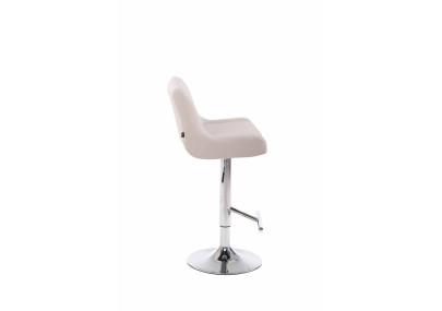 Tabouret de bar Club en similicuir blanc