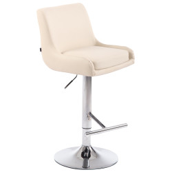 Tabouret de bar Club en similicuir C crème
