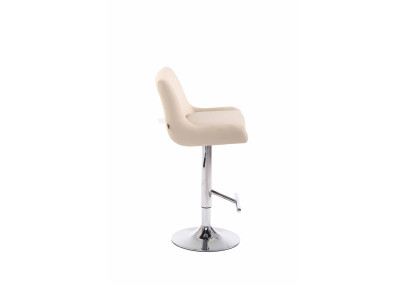 Tabouret de bar Club en similicuir crème C