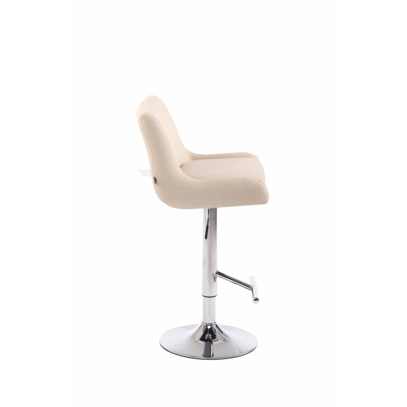 Tabouret de bar Club en similicuir crème C