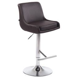 Tabouret de bar Club en similicuir marron C