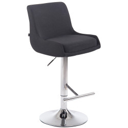 Tabouret de bar Club en tissu noir C