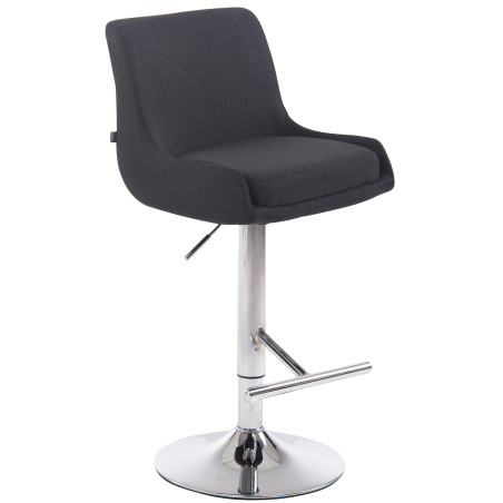 Tabouret de bar Club en tissu C noir
