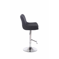 Tabouret de bar Club en tissu noir C