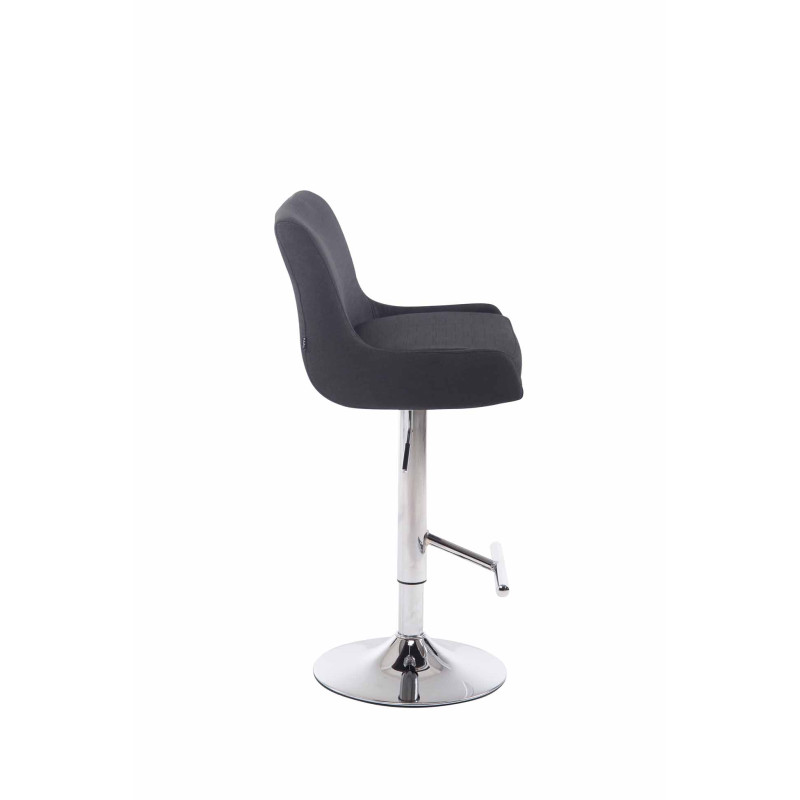 Tabouret de bar Club en tissu C noir