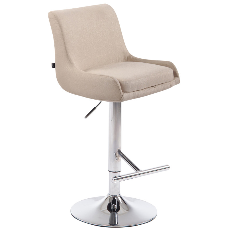 Sgabello da bar Club tessuto C crema