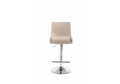 Tabouret de bar Club en tissu C crème