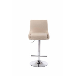 Banqueta de bar Club em tecido C creme