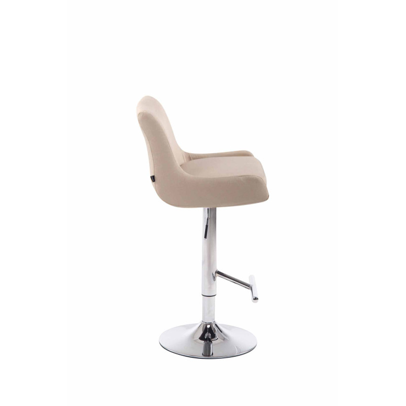 Taburete de bar Club, tela C color crema
